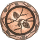 Meyda Lighting Whispering Pines 12" 2-Light Bronze Flush Mount Light With Silver Mica Shade Glass