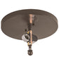 Meyda Lighting Whispering Pines 12" 2-Light Bronze Flush Mount Light With Silver Mica Shade Glass