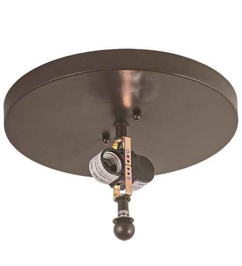Meyda Lighting Whispering Pines 12" 2-Light Bronze Flush Mount Light With Silver Mica Shade Glass