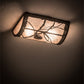 Meyda Lighting Whispering Pines 12" 2-Light Oil Rubbed Bronze Flush Mount Light With Silver Mica Shade Glass