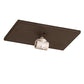Meyda Lighting Whispering Pines 12" 2-Light Oil Rubbed Bronze Flush Mount Light With Silver Mica Shade Glass