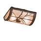 Meyda Lighting Whispering Pines 12" 2-Light Oil Rubbed Bronze Flush Mount Light With Silver Mica Shade Glass