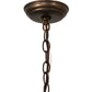 Meyda Lighting Whispering Pines 12"Sq Antique Copper Pendant Light With Amber Mica Shade Glass