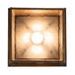 Meyda Lighting Whispering Pines 12"Sq Antique Copper Pendant Light With Amber Mica Shade Glass