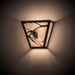 Meyda Lighting Whispering Pines 13" 2-Light Antique Copper Wall Sconce With Frosted Seeded Art Shade Glass