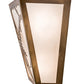 Meyda Lighting Whispering Pines 13" 2-Light Antique Copper Wall Sconce With Frosted Seeded Art Shade Glass