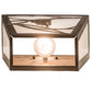 Meyda Lighting Whispering Pines 13" 2-Light Antique Copper Wall Sconce With Frosted Seeded Art Shade Glass