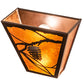 Meyda Lighting Whispering Pines 13" 2-Light Mahogany Bronze Wall Sconce With Amber Mica Shade Glass