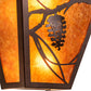Meyda Lighting Whispering Pines 13" 2-Light Mahogany Bronze Wall Sconce With Amber Mica Shade Glass