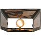 Meyda Lighting Whispering Pines 13" 2-Light Mahogany Bronze Wall Sconce With Silver Mica Shade Glass