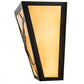 Meyda Lighting Whispering Pines 13" 2-Light Oil Rubbed Bronze Wall Sconce With Beige Art Shade Glass