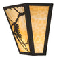 Meyda Lighting Whispering Pines 13" 2-Light Timeless Bronze Wall Sconce With Beige Art Shade Glass