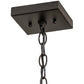 Meyda Lighting Whispering Pines 14" Wrought Iron Pendant Light With Silver Mica Shade Glass