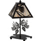 Meyda Lighting Whispering Pines 15" Copper Vein Accent Table Lamp With Travertine Idalight Shade Glass