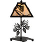 Meyda Lighting Whispering Pines 15" Copper Vein Accent Table Lamp With Travertine Idalight Shade Glass