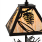 Meyda Lighting Whispering Pines 15" Copper Vein Accent Table Lamp With Travertine Idalight Shade Glass
