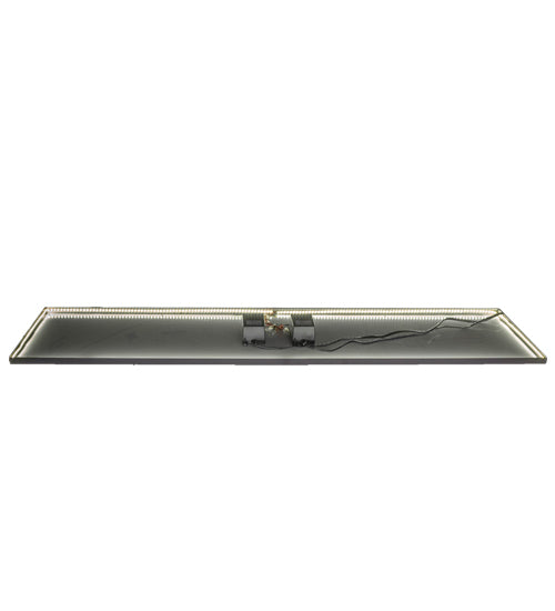 Meyda Lighting Whispering Pines 15" LED Rust & Wrought Iron Flush Mount Light With Amber Mica Shade Glass