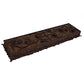 Meyda Lighting Whispering Pines 15" LED Rust & Wrought Iron Flush Mount Light With Amber Mica Shade Glass