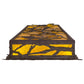 Meyda Lighting Whispering Pines 15" LED Rust & Wrought Iron Flush Mount Light With Amber Mica Shade Glass