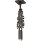 Meyda Lighting Whispering Pines 15" Oil Rubbed Bronze Tall Pines Pendant Light With Silver Mica Shade Glass
