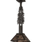 Meyda Lighting Whispering Pines 15" Oil Rubbed Bronze Tall Pines Pendant Light With Silver Mica Shade Glass