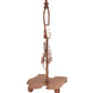 Meyda Lighting Whispering Pines 15" Rust Accent Table Lamp With Honey Amber Art Shade Glass