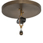 Meyda Lighting Whispering Pines 16" 2-Light Light Burnished Antique Copper Flush Mount Light With Silver Mica Shade Glass