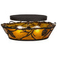 Meyda Lighting Whispering Pines 16" 2-Light Oil Rubbed Bronze Flush Mount Light With Amber Mica Shade Glass