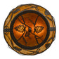 Meyda Lighting Whispering Pines 16" 2-Light Oil Rubbed Bronze Flush Mount Light With Amber Mica Shade Glass