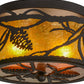 Meyda Lighting Whispering Pines 16" 2-Light Oil Rubbed Bronze Flush Mount Light With Amber Mica Shade Glass