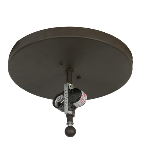 Meyda Lighting Whispering Pines 16" 2-Light Oil Rubbed Bronze Flush Mount Light With Amber Mica Shade Glass