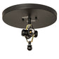 Meyda Lighting Whispering Pines 16" 4-Light Black Satin Wrought Iron Flush Mount Light With Silver Mica Shade Glass