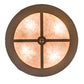 Meyda Lighting Whispering Pines 16" 4-Light Bronze Inverted Pendant Light With Silver Mica Shade Glass