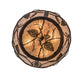 Meyda Lighting Whispering Pines 16" 4-Light Dark Burnished Antique Copper Flush Mount Light With Silver Mica Shade Glass