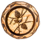 Meyda Lighting Whispering Pines 16" 4-Light Old Copper Pot Flush Mount Light With Travertine Idalight Shade