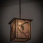 Meyda Lighting Whispering Pines 16" Antique Copper Pendant Light With Silver Mica Shade Glass