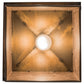 Meyda Lighting Whispering Pines 16" Antique Copper Pendant Light With Silver Mica Shade Glass