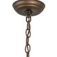 Meyda Lighting Whispering Pines 16" Antique Copper Pendant Light With Silver Mica Shade Glass
