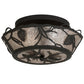 Meyda Lighting Whispering Pines 17" 2-Light Oil Rubbed Bronze Flush Mount Light With Silver Mica Shade Glass