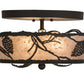Meyda Lighting Whispering Pines 17" 2-Light Oil Rubbed Bronze Flush Mount Light With Silver Mica Shade Glass