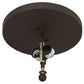 Meyda Lighting Whispering Pines 17" 2-Light Oil Rubbed Bronze Flush Mount Light With Silver Mica Shade Glass