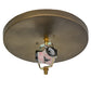 Meyda Lighting Whispering Pines 17" 3-Light Antique Copper Flush Mount Light With Silver Mica Shade Glass