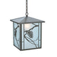 Meyda Lighting Whispering Pines 17" Timeless Bronze Lantern Pendant Light With Clear Shade Glass