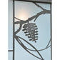 Meyda Lighting Whispering Pines 17" Timeless Bronze Lantern Pendant Light With Clear Shade Glass