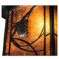 Meyda Lighting Whispering Pines 17" Wrought Iron Pendant Light With Amber Mica Shade Glass