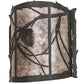 Meyda Lighting Whispering Pines 177793 9" Timeless Bronze Wall Sconce With Silver Mica Shade Glass