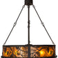 Meyda Lighting Whispering Pines 181388 45" 16-Light Oil Rubbed Bronze Chandelier With Amber Mica Shade Glass and Fan