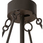 Meyda Lighting Whispering Pines 181388 45" 16-Light Oil Rubbed Bronze Chandelier With Amber Mica Shade Glass and Fan