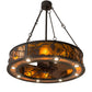 Meyda Lighting Whispering Pines 181388 45" 16-Light Oil Rubbed Bronze Chandelier With Amber Mica Shade Glass and Fan
