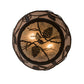 Meyda Lighting Whispering Pines 186439 17" 2-Light Oil Rubbed Bronze Flush Mount Light With Silver Mica Shade Glass